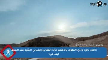 «أمان تام» وادي الملوك بالأقصر حالة المقابر والمباني الأثرية بعد الحريق كيف هي؟